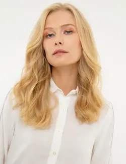 شومیز زنانه بژ پیرکاردین