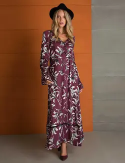 پیراهن زنانه زرشکی پیرکاردین