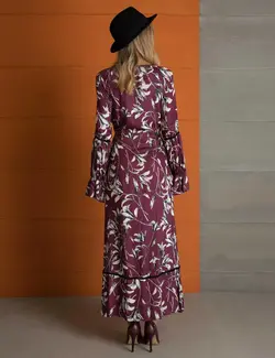 پیراهن زنانه زرشکی پیرکاردین