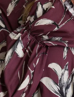 پیراهن زنانه زرشکی پیرکاردین