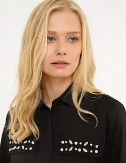 شومیز زنانه سیاه پیرکاردین