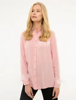 شومیز زنانه صورتی پیرکاردین