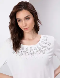 بلوز زنانه بژ پیرکاردین