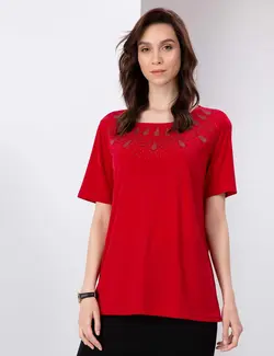 بلوز زنانه قرمز پیرکاردین