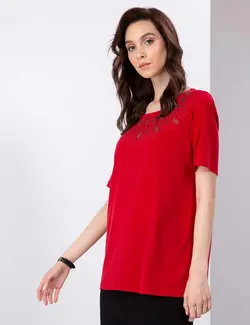 بلوز زنانه قرمز پیرکاردین