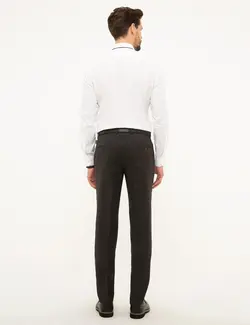 شلوارپارچه ای Skinny Fit مردانه قهوه ای پیرکاردین