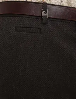 شلوار پارچه ای جذب مردانه قهوه ای پیرکاردین