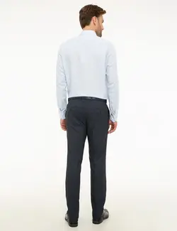 شلوار پارچه ای جذب مردانه سرمه ای پیرکاردین