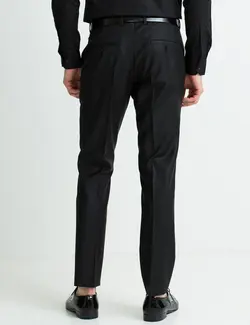 شلوار پارچه ای جذب مردانه سیاه پیرکاردین