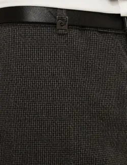 شلوار پارچه ای جذب مردانه دودی پیرکاردین