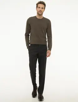 شلوار پارچه ای جذب مردانه سیاه پیرکاردین