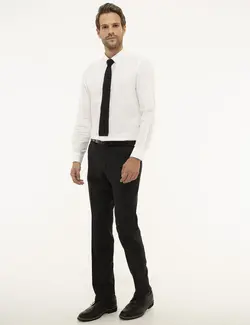 شلوار پارچه ای جذب مردانه دودی پیرکاردین