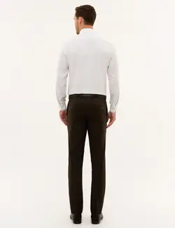 شلوار پارچه ای جذب مردانه قهوه ای پیرکاردین