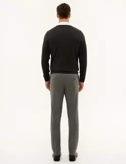 شلوار پارچه ای جذب مردانه خاکستری پیرکاردین