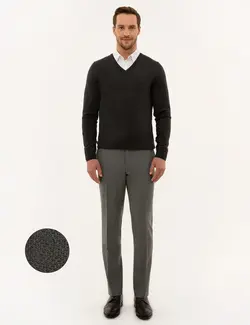 شلوار پارچه ای جذب مردانه خاکستری پیرکاردین