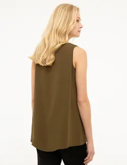 بلوز زنانه خاکی پیرکاردین