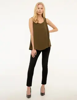 بلوز زنانه خاکی پیرکاردین