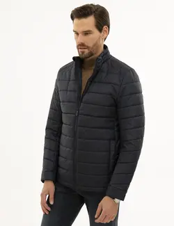 کاپشن پافر مردانه سرمه ای پیرکاردین