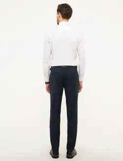 شلوارپارچه ای Skinny Fit مردانه سرمه ای روشن پیرکاردین