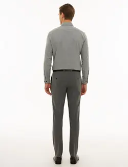 شلوار پارچه ای جذب مردانه خاکستری پیرکاردین