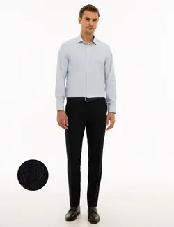 شلوار پارچه ای جذب مردانه سرمه ای پیرکاردین