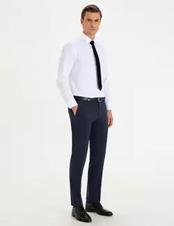 شلوار پارچه ای جذب مردانه سرمه ای پیرکاردین