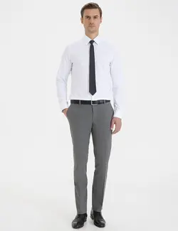 شلوار پارچه ای جذب مردانه خاکستری پیرکاردین