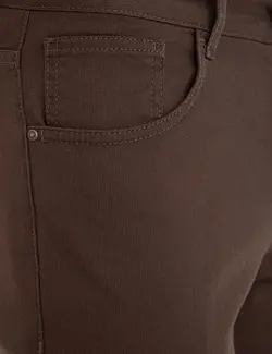 شلوار کتان جذب مردانه قهوه ای پیرکاردین