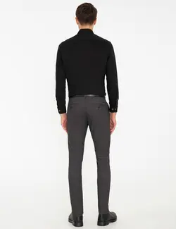 شلوار کتان جذب مردانه قهوه ای پیرکاردین