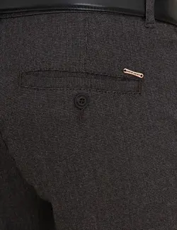 شلوار کتان جذب مردانه قهوه ای پیرکاردین