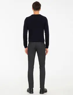 شلوار کتان جذب مردانه سیاه پیرکاردین