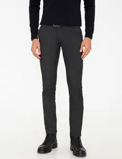 شلوار کتان جذب مردانه سیاه پیرکاردین