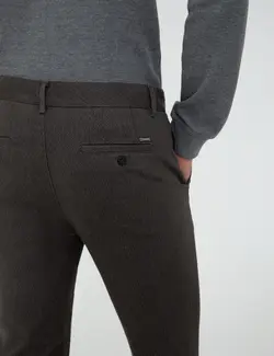 شلوار کتان جذب مردانه قهوه ای روشن پیرکاردین