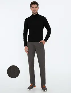 شلوار کتان Regular Fit مردانه  قهوه ای پیرکاردین