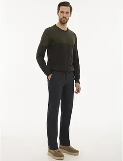 شلوار کتان Regular Fit مردانه  سرمه ای پیرکاردین