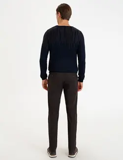 شلوار کتان Regular Fit مردانه  قهوه ای پیرکاردین