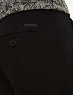 شلوار کتان جذب مردانه سیاه پیرکاردین