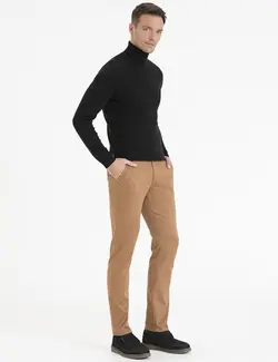 شلوار کتان جذب مردانه برنز پیرکاردین