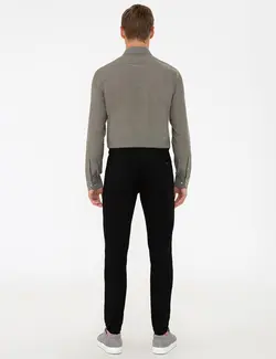 شلوار کتان جذب مردانه سیاه پیرکاردین