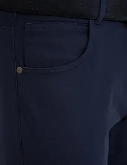 شلوار کتان جذب مردانه سرمه ای پیرکاردین