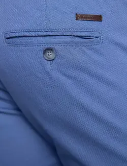 شلوار کتان جذب مردانه آبی پیرکاردین