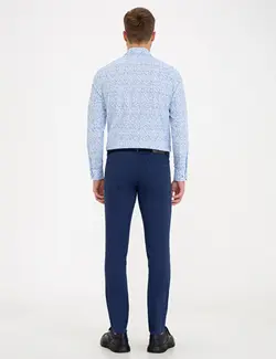 شلوار کتان جذب مردانه نیلی پیرکاردین