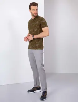 شلوار کتان جذب مردانه خاکستری پیرکاردین