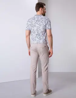 شلوار کتان جذب مردانه بژ پیرکاردین