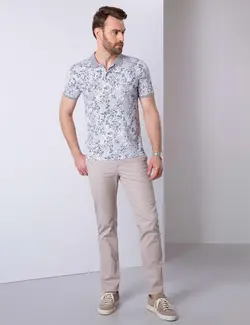 شلوار کتان جذب مردانه بژ پیرکاردین