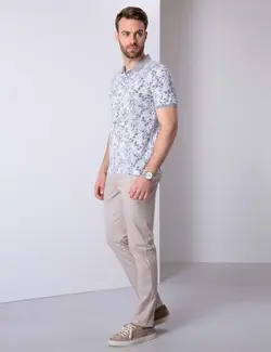 شلوار کتان جذب مردانه بژ پیرکاردین