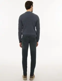 شلوار جین جذب مردانه سرمه ای تیره پیرکاردین