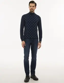 شلوار جین جذب مردانه نیلی پیرکاردین