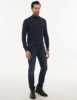 شلوار جین جذب مردانه نیلی پیرکاردین