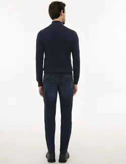 شلوار جین جذب مردانه نیلی پیرکاردین